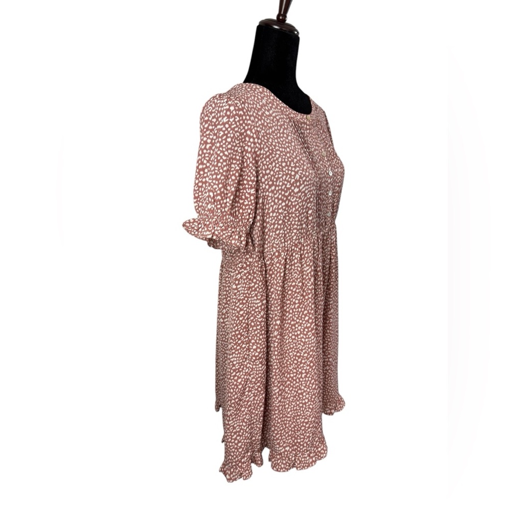Jodifl Cream Patterned Short Sleeve Dress - Picture 5 of 10